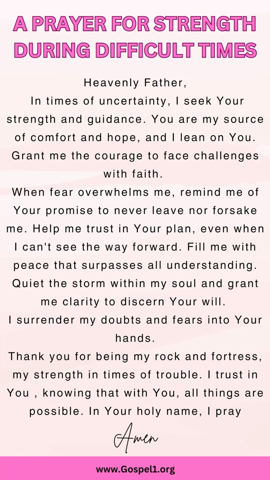 20 Powerful Prayers for Strength During Difficult Times
