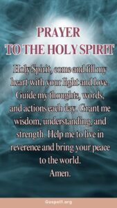 Prayer to the Holy Spirit