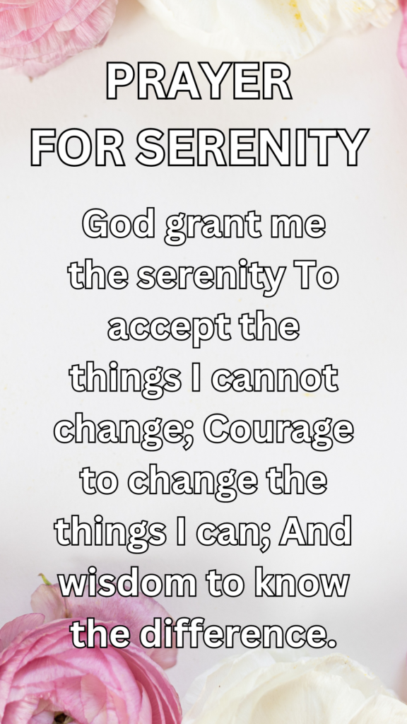 Serenity prayer 